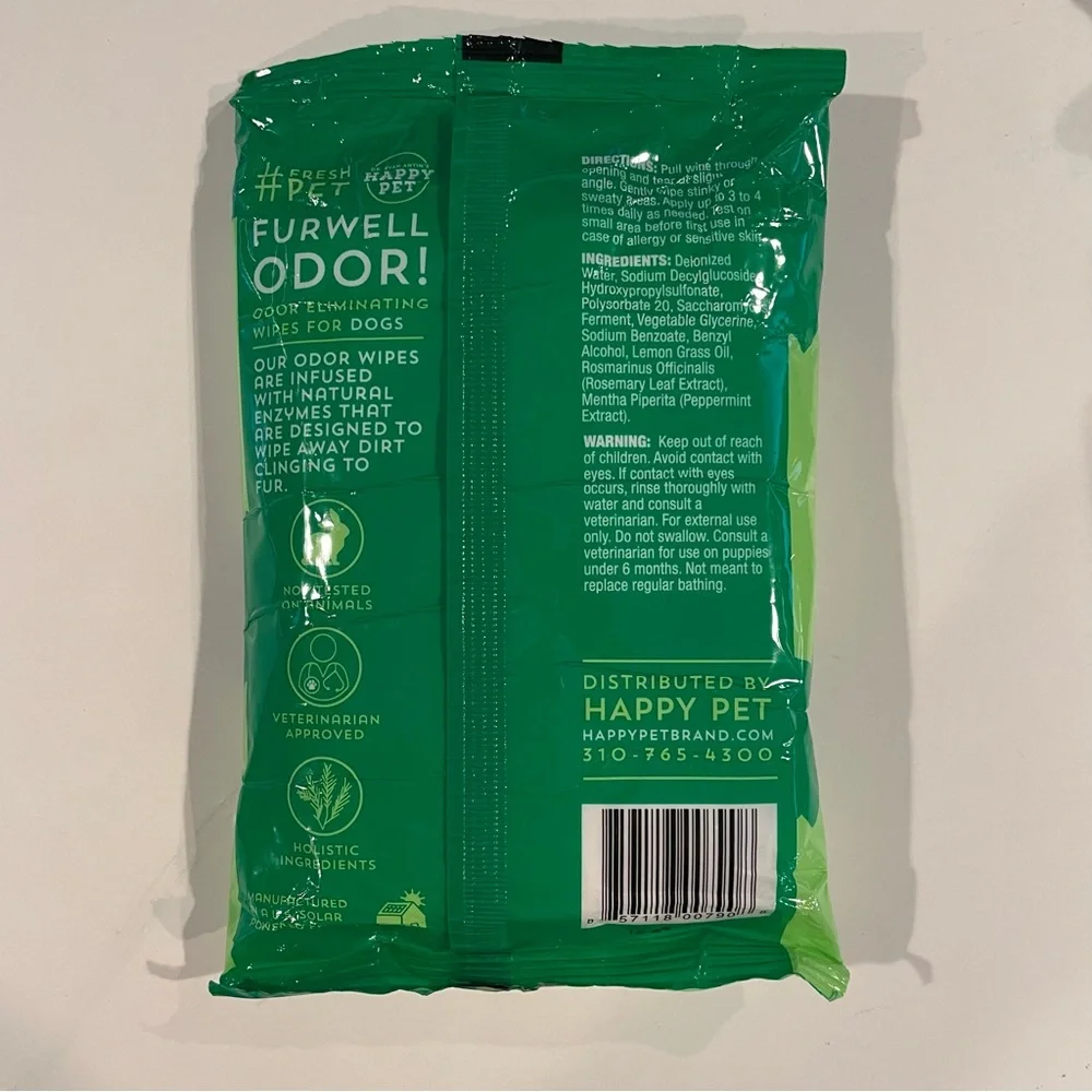 Happy Pet Furwell Odor! Deodorizing Spray & Wipes No Rinse For Dogs